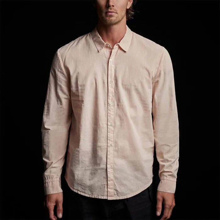 Men Shirting James Perse Standard Shirt Nougat Pigment