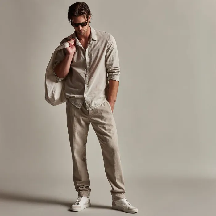 Men Shirting James Perse Standard Shirt Toast Pigment