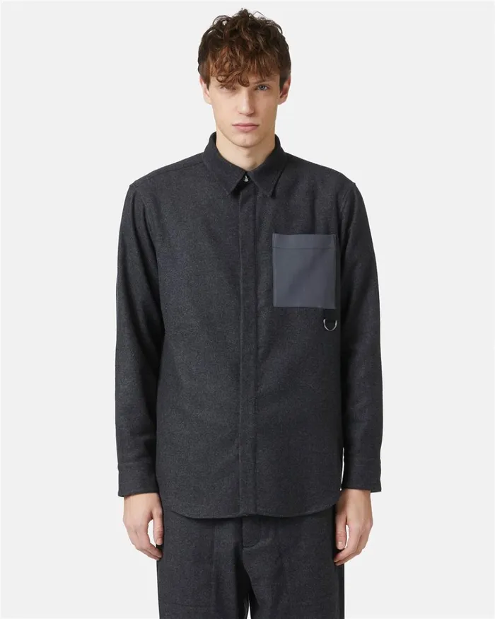 Men SHIRTS Iceberg Flannel Shirt With Technical Details