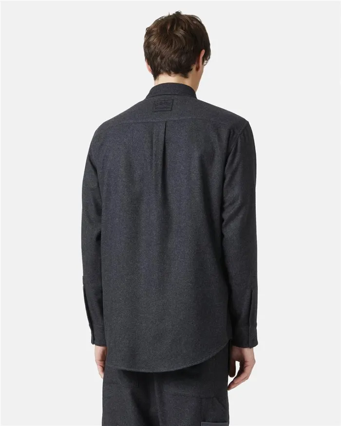 Men SHIRTS Iceberg Flannel Shirt With Technical Details Men SHIRTS Iceberg Flannel Shirt With Technical Details