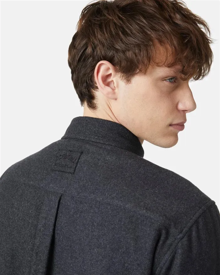 Men SHIRTS Iceberg Flannel Shirt With Technical Details Men SHIRTS Iceberg Flannel Shirt With Technical Details