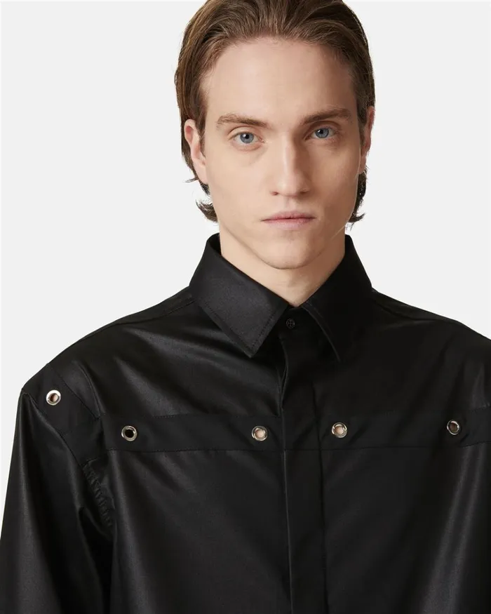 Men SHIRTS Iceberg Relaxed Fit Shirt In Cool Chinched Wool