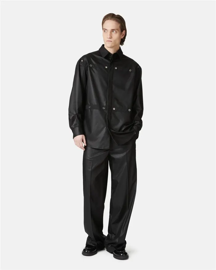 Men SHIRTS Iceberg Relaxed Fit Shirt In Cool Chinched Wool