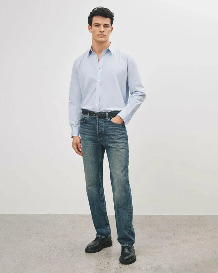 Men Shirts Nili Lotan CRISTOBAL SHIRT Blue