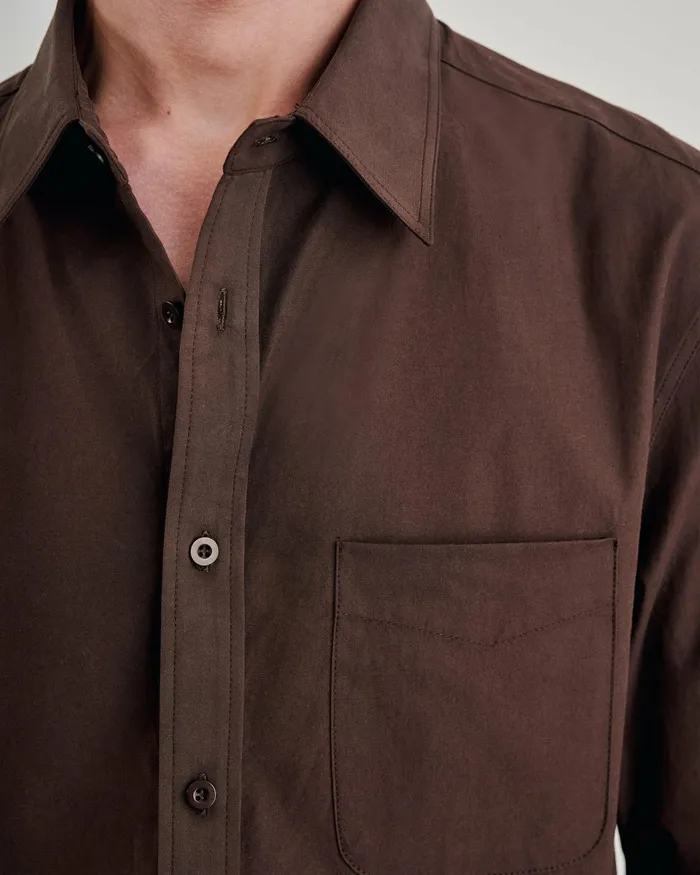 Men Shirts Nili Lotan FINN SHIRT Ivory