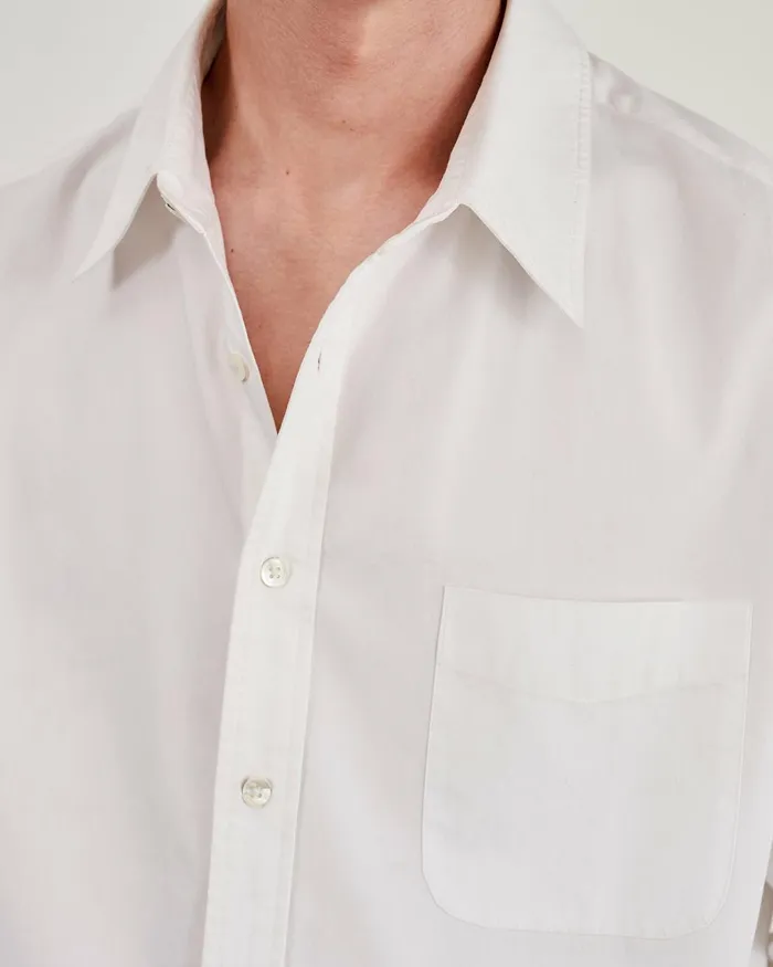 Men Shirts Nili Lotan FINN SHIRT Ivory
