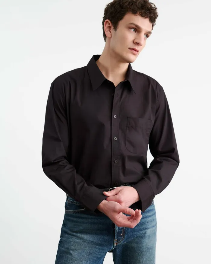 Men Shirts Nili Lotan FINN SHIRT Ivory