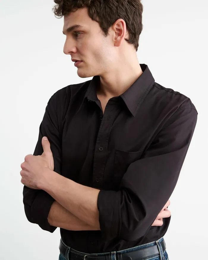 Men Shirts Nili Lotan FINN SHIRT Ivory