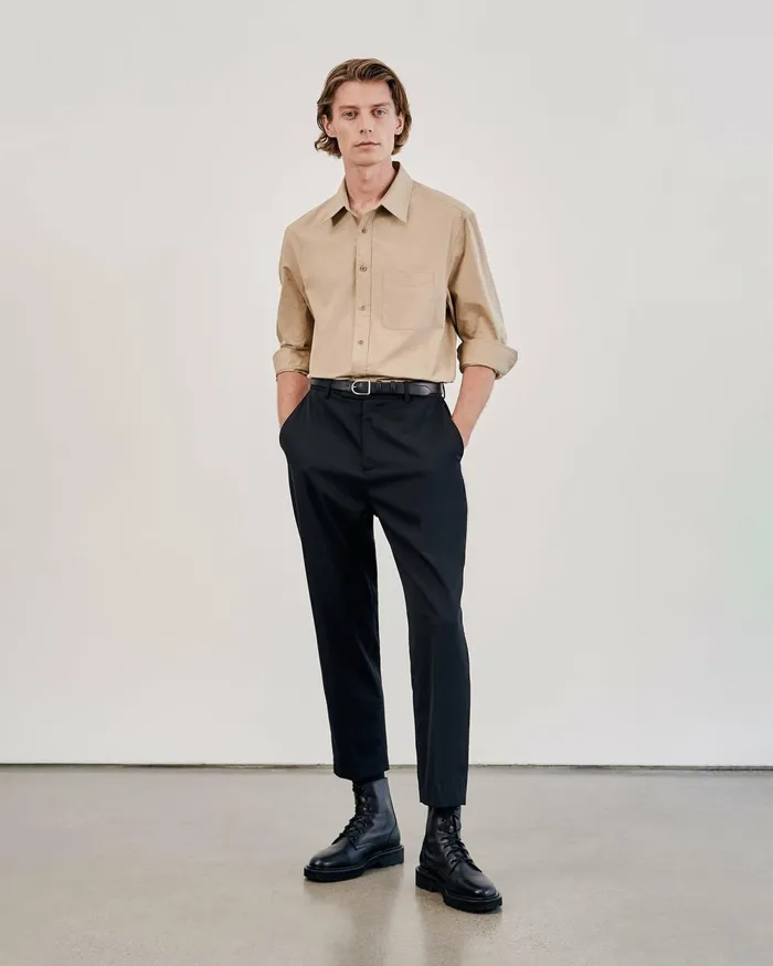 Men Shirts Nili Lotan FINN SHIRT Ivory