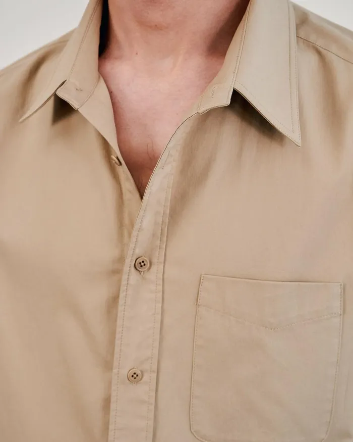 Men Shirts Nili Lotan FINN SHIRT Ivory