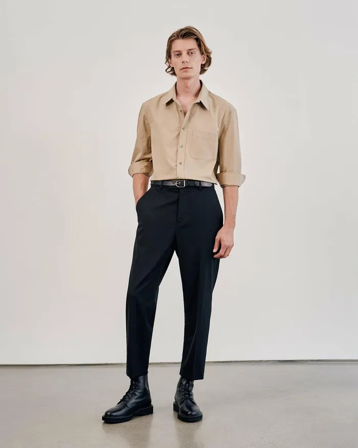 Men Shirts Nili Lotan FINN SHIRT Ivory