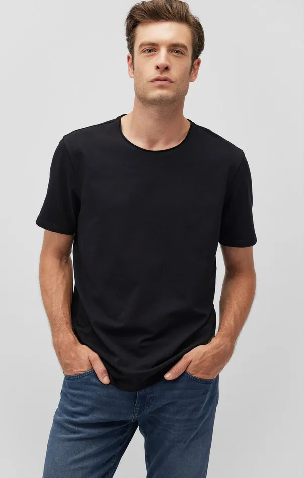 Men Short Sleeve TShirt In Black Mavi Jeans TShirts