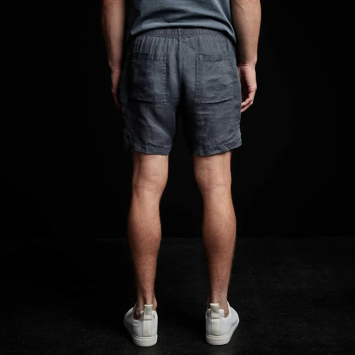Men Shorts James Perse Lightweight Linen Short Blue Oil