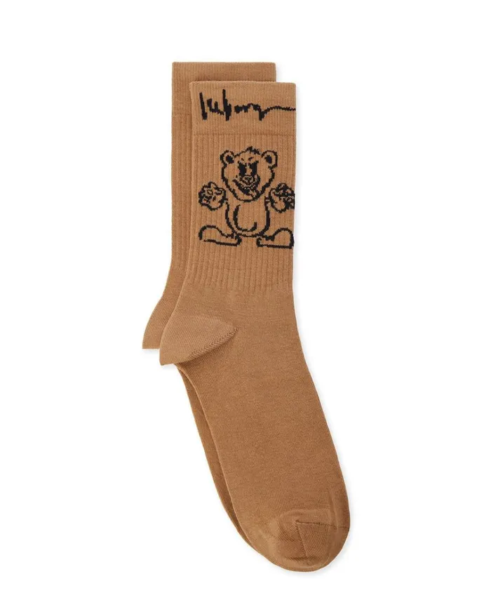 Men SOCKS Iceberg Cotton Sock With Bear Logo And Graphics
