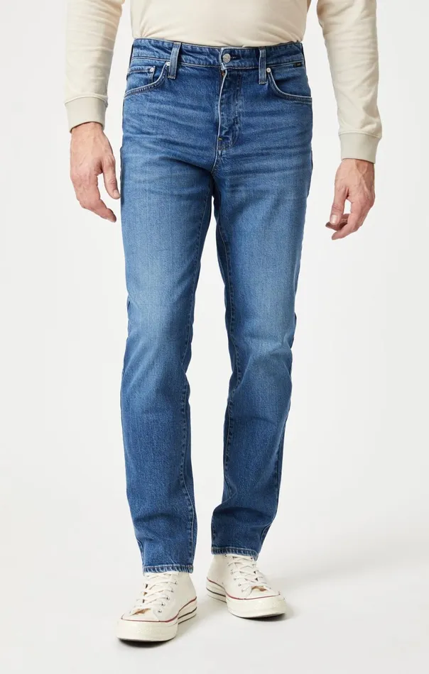 Men Steve Athletic Fit In Dark Brushed Recycled Blue Mavi Jeans Denim Men Steve Athletic Fit In Dark Brushed Recycled Blue Mavi Jeans Denim