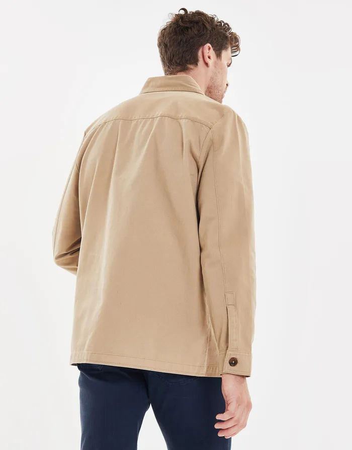 Men Stone Cotton Shacket Stone Threadbare Jacket and Coats Men Stone Cotton Shacket Stone Threadbare Jacket and Coats