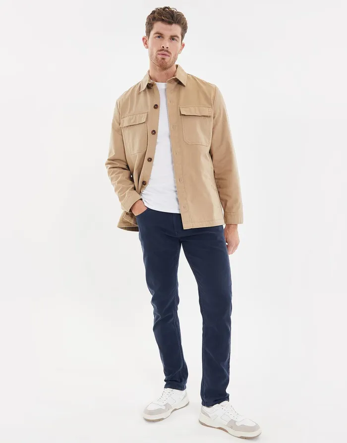 Men Stone Cotton Shacket Stone Threadbare Jacket and Coats Men Stone Cotton Shacket Stone Threadbare Jacket and Coats