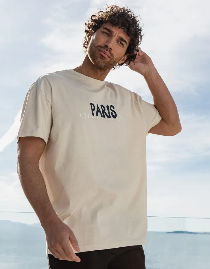Men Stone Paris Oversized TShirt Stone Threadbare TShirts Men Stone Paris Oversized TShirt Stone Threadbare TShirts