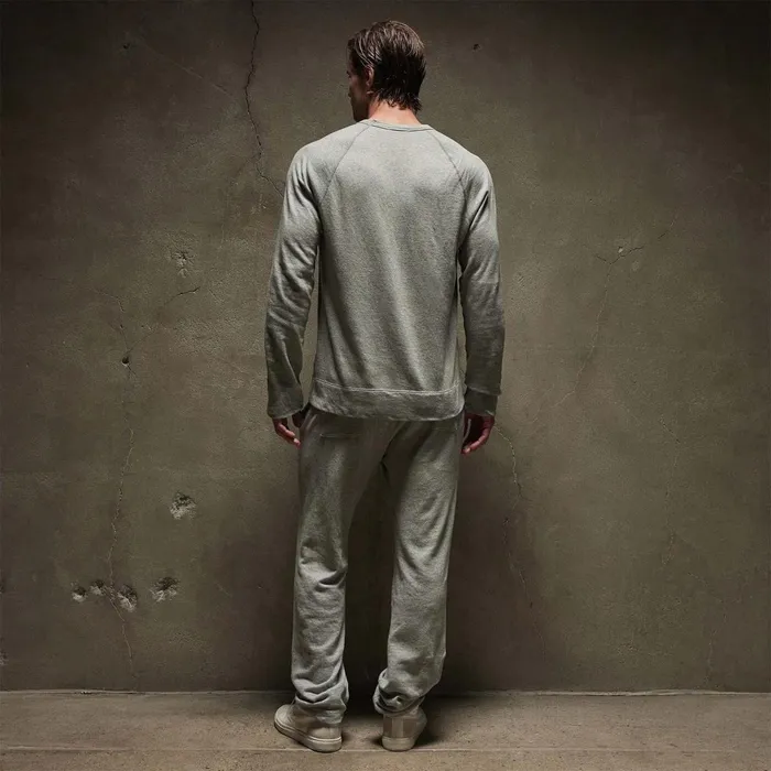 Men Sweat TopsBottoms James Perse Vintage French Terry Sweatshirt Heather Grey