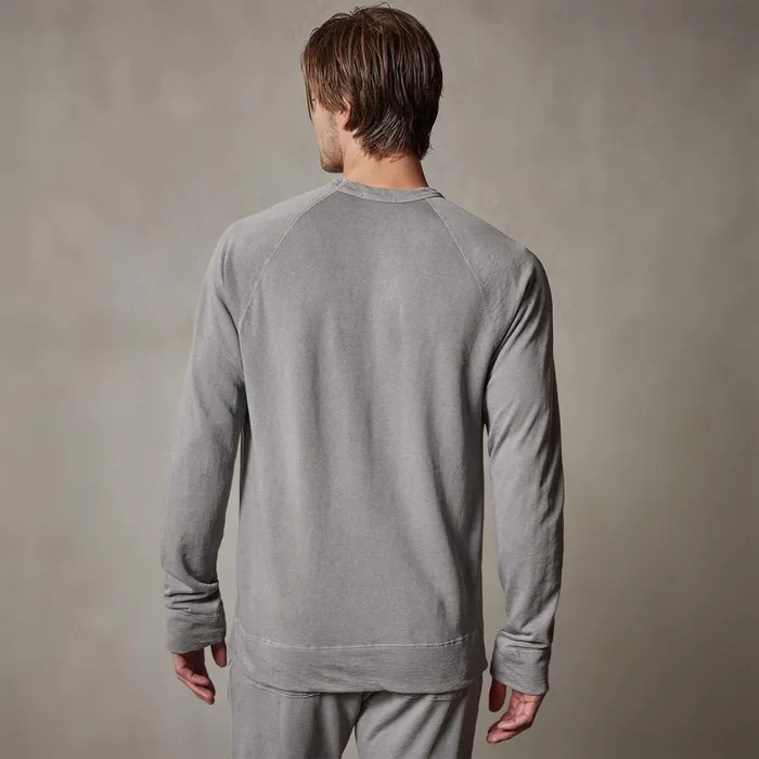 Men Sweat TopsBottoms James Perse Vintage French Terry Sweatshirt Silver Grey Pigment