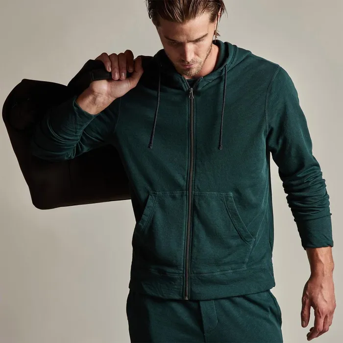 Men Sweat TopsBottoms James Perse Vintage French Terry Zip Up Hoodie Canopy Pigment
