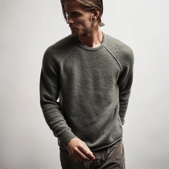 Men Sweaters James Perse Mid Gauge Cashmere Sweatshirt Jungle