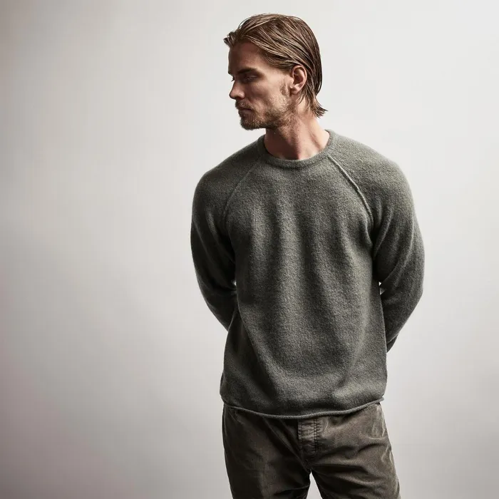 Men Sweaters James Perse Mid Gauge Cashmere Sweatshirt Jungle