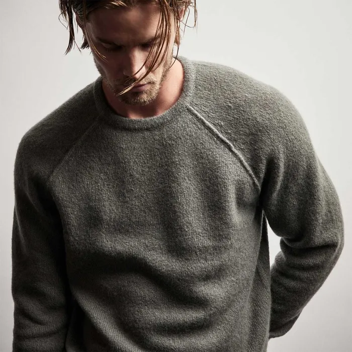 Men Sweaters James Perse Mid Gauge Cashmere Sweatshirt Jungle