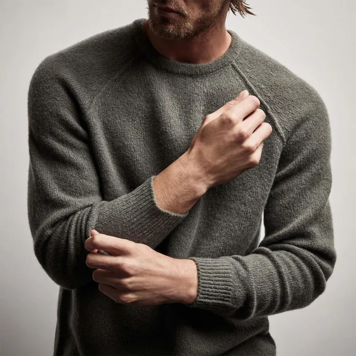 Men Sweaters James Perse Mid Gauge Cashmere Sweatshirt Jungle