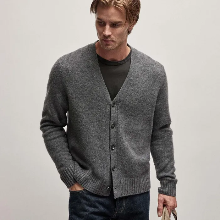 Men Sweaters James Perse Recycled Cashmere Cardigan Flannel