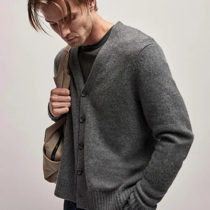 Men Sweaters James Perse Recycled Cashmere Cardigan Flannel