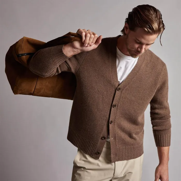 Men Sweaters James Perse Recycled Cashmere Cardigan Fox
