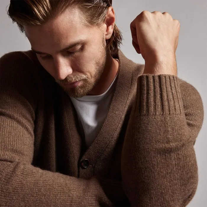Men Sweaters James Perse Recycled Cashmere Cardigan Fox