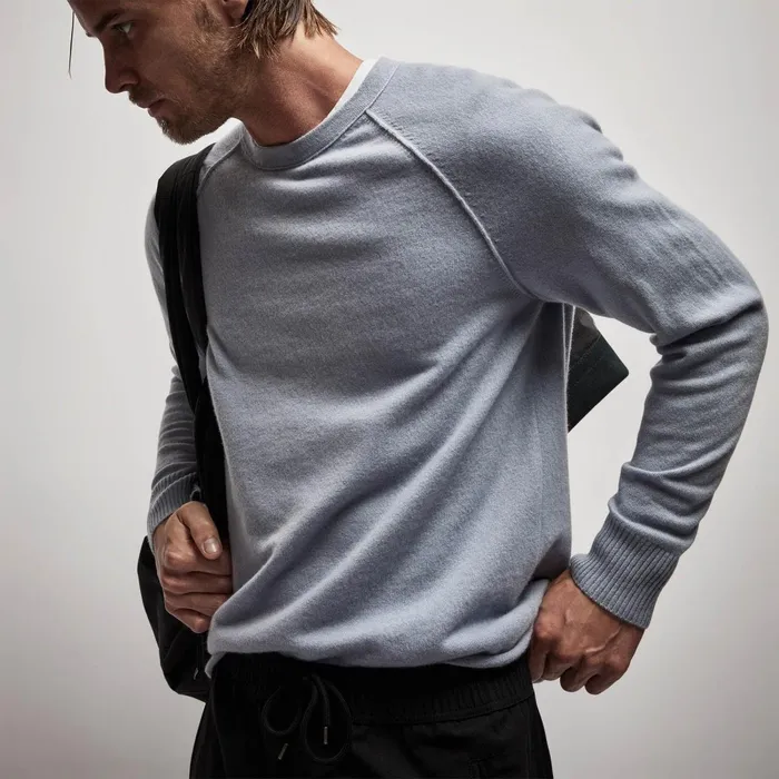 Men Sweaters James Perse Recycled Cashmere Raglan Breeze