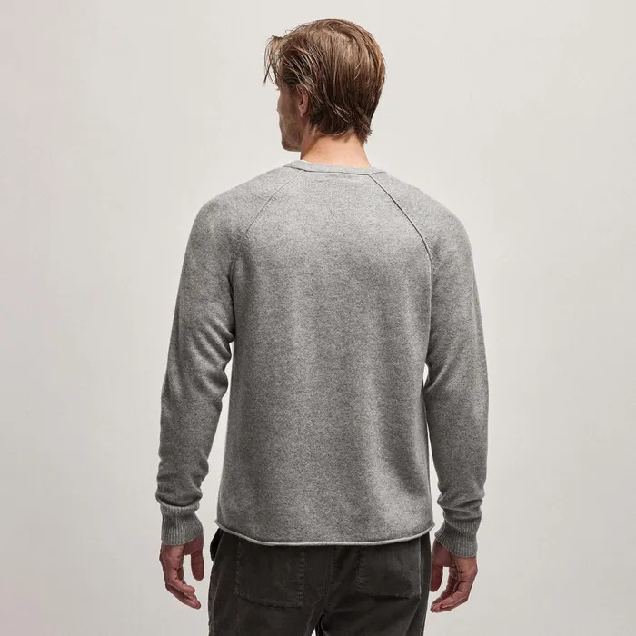 Men Sweaters James Perse Recycled Cashmere Raglan Heather Grey