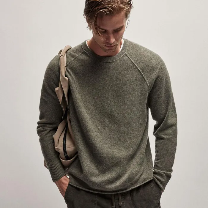 Men Sweaters James Perse Recycled Cashmere Raglan Highland