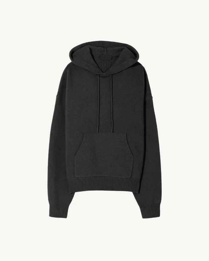 Men Sweaters Nili Lotan DAGEN HOODIE Charcoal