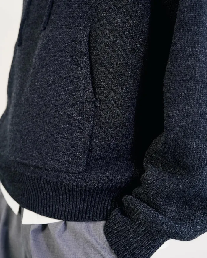 Men Sweaters Nili Lotan DAGEN HOODIE Charcoal
