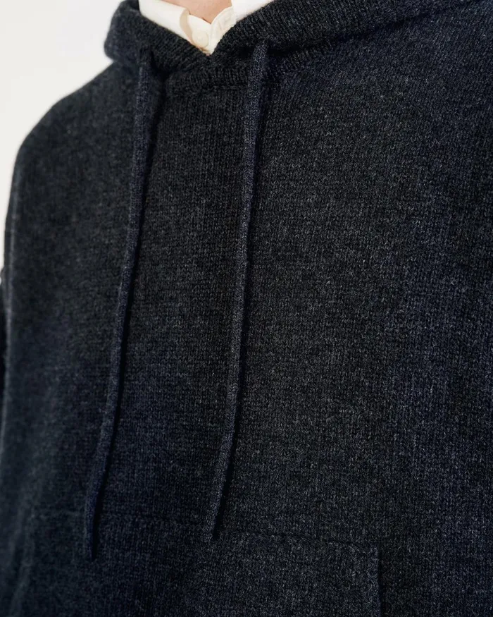 Men Sweaters Nili Lotan DAGEN HOODIE Charcoal