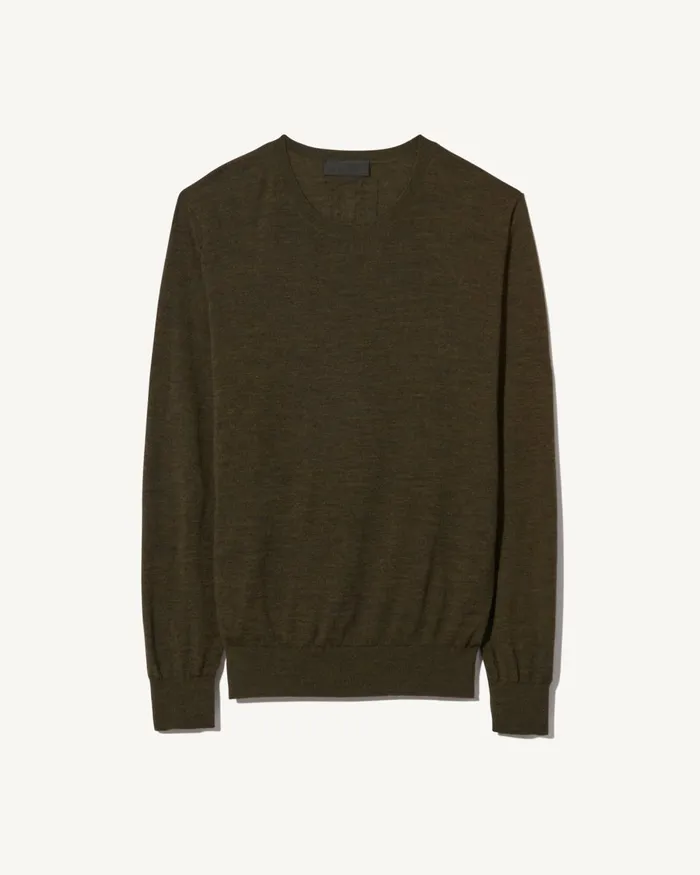 Men Sweaters Nili Lotan DAWSON SWEATER Forest Green