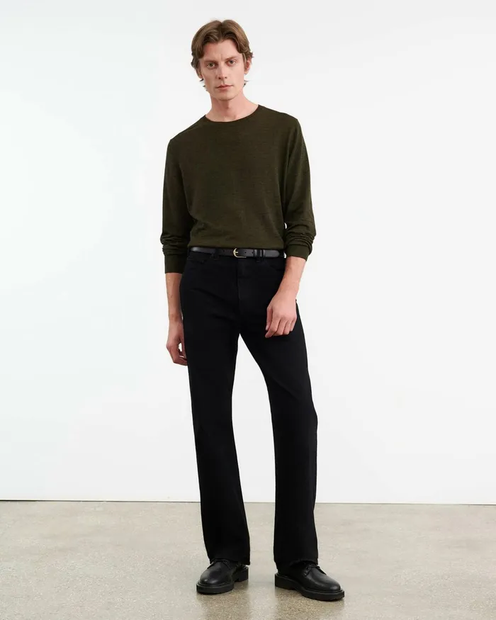Men Sweaters Nili Lotan DAWSON SWEATER Forest Green