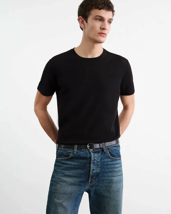 Men Sweaters Nili Lotan DRAVEN SWEATER Black