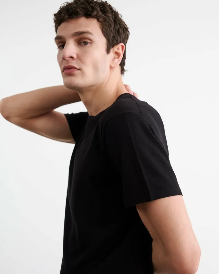 Men Sweaters Nili Lotan DRAVEN SWEATER Black