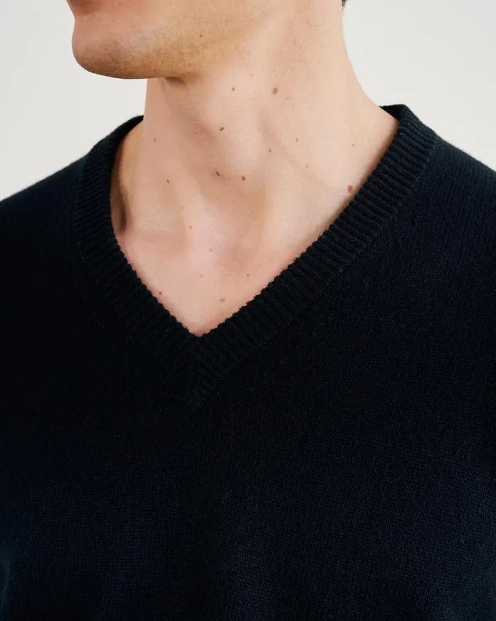 Men Sweaters Nili Lotan HAGEN SWEATER Black