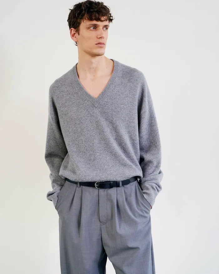 Men Sweaters Nili Lotan HAGEN SWEATER Black