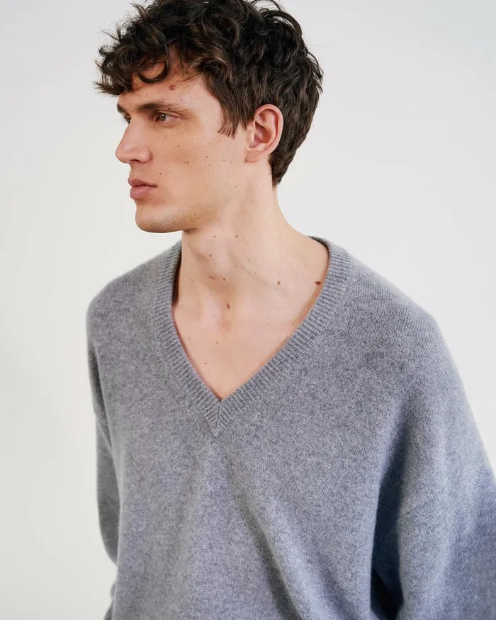 Men Sweaters Nili Lotan HAGEN SWEATER Black