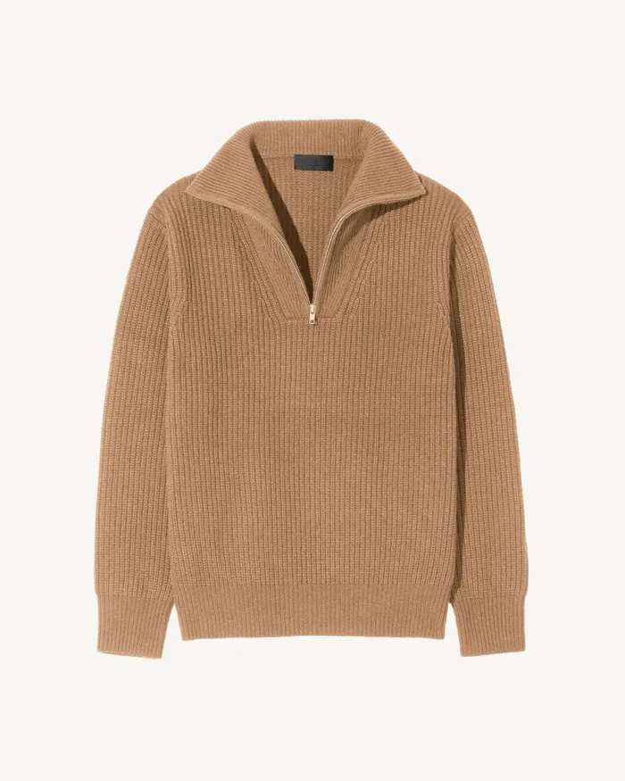 Men Sweaters Nili Lotan HESTON SWEATER Tan