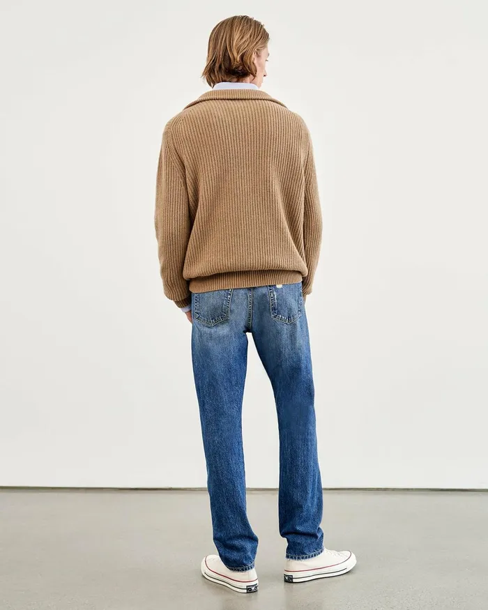 Men Sweaters Nili Lotan HESTON SWEATER Tan