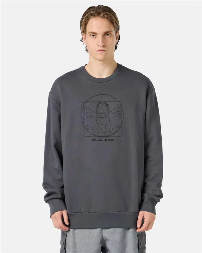 Men SWEATSHIRTS Iceberg Anthracite Overfit Sweatshirt