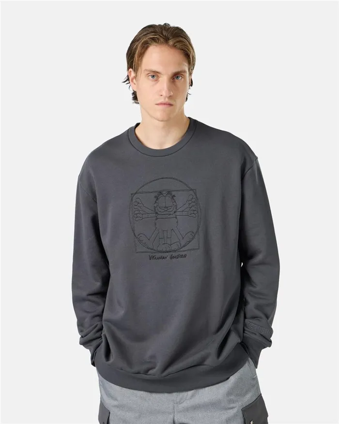 Men SWEATSHIRTS Iceberg Anthracite Overfit Sweatshirt Men SWEATSHIRTS Iceberg Anthracite Overfit Sweatshirt